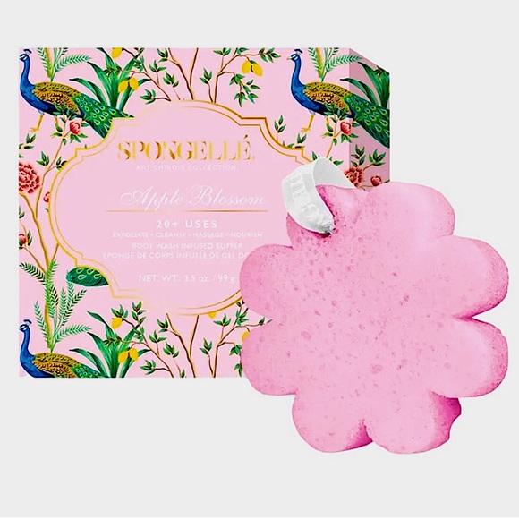 NIB- Spongelle Apple Blossom Multi-Use Body Wash Infused Buffer - Picture 4 of 4